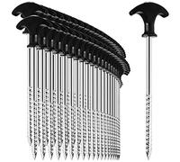 COM-FOUR® 48x tent pegs made of steel, robust ground pegs with thread