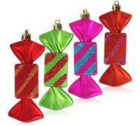 com-four® 4x Christmas tree pendant candy - Christmas ball gift candy - Christmas tree decoration in candy shape for the Christmas tree decoration - tree decoration