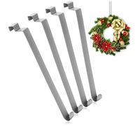 com-four® 4X Door Hooks Made of Stainless Steel, 26 cm Hooks for Door | hangers for doors - for inside - coat hooks for hanging