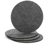 COM-FOUR® 4x felt coasters - table protectors made of robust felt - base for pots, glasses, bowls and vases - round protective mat for tables and furniture Ø 20 cm