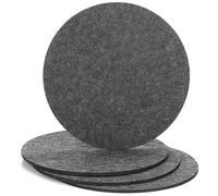 COM-FOUR® 4x felt coasters - table protectors made of robust felt - base for pots, glasses, bowls and vases - round protective mat for tables and furniture Ø 25 cm