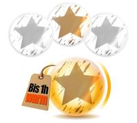 COM-FOUR® 4x reusable pocket warmers, hand warmers with star motif | heat pad for cold days and for on the go - heat kink cushion
