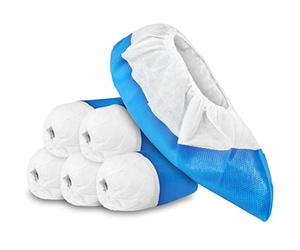 com-four® 50x Premium Reusable Overshoes 11.9g each, Plastic Shoe Covers | Reusable Slippers Extra Strong and Waterproof - One Size
