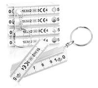 com-four® 5x mini folding rule as a plastic key fob, 50 cm folding rule