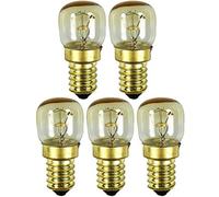 com-four® 5X Oven lamp up to 300° C, Warm White Stove Light Bulb 15W, E14, 230V