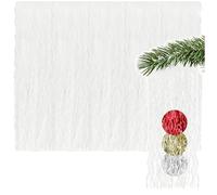 COM-FOUR® 5x tinsel - white tinsel garland for Christmas - Christmas tree decorations for the Christmas tree - tinsel curtain with wavy threads (white - 5 pieces)