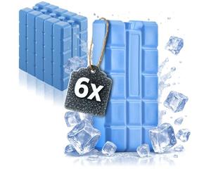 com-four® 6x Big Pack ice packs in blue - Cooling elements for cool box and cool bag - Cooling batteries for household and leisure