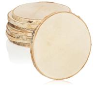 com-four® 8 Natural Wood Coasters - Drink Coasters - Wooden Discs for Crafts - Ø Approx. 11-13cm