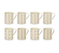 com-four® 8X Coffee Cups 180 ml Made of Ceramic, Retro, Vintage Espresso Cups, Tea Cups - Coffee Pot - Espresso, Americano Coffee Mug - Small Ceramic Cups for hot Drinks