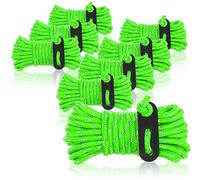 COM-FOUR® 8x Guy rope for camping, reflective in green - Luminous tent cord - Tension cord - Camping cord - Rope tensioner - Tent cord - Storm tape
