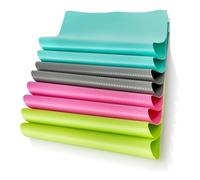 COM-FOUR® 8X Refrigerator mat - Antibacterial Anti-Slip mats - Remove Moisture and Odors - cuttable Insert mat (Green. Blue. Grey. Pink)