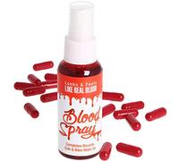 COM-FOUR® 9-Piece Artificial Blood Set - Blood Spray and Blood Capsules for Halloween - Vampire and Zombie Disguise (17 piece - fake blood set)