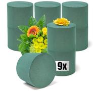 com-four® 9x floral foam for flower arrangements in cylinder shape Ø 9.5 cm
