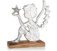 com-four® angel figure, elegant decorative sculpture made of metal