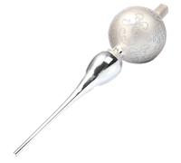 COM-FOUR® Christmas tree top in dull gray and shiny, Christmas tree top made of real glass for Christmas, fir tree top for the Christmas tree, 32 cm