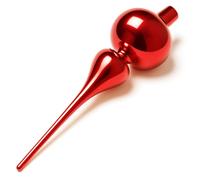 COM-FOUR® Christmas tree top in red shiny, Christmas tree top made of real glass for Christmas, fir tree top for your Christmas tree, 28 cm