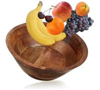 com-four® Decorative Bowl Made of Acacia Wood - Modern Fruit Bowl - Rustic Snack Bowl Ø 29 cm - conical Shaped Serving Bowl - Natural Room Decoration Made of Wood - Salad Bowl