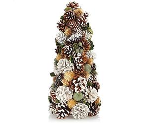 COM-FOUR® decorative Christmas tree, small decorative tree, great table decorations, ideal for the Advent season, complements wreaths and garlands