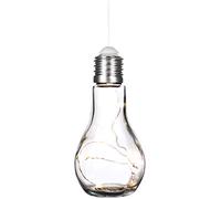 com-four® Decorative Light Bulb with LED Light Chain for Hanging and Putting Down - Battery-Powered Table lamp for a Nice ambience - Wireless (01 Piece - Light Bulb)