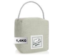 COM-FOUR® Doorstop with Handle, Heavy Door Holder, Functional Home Accessory, Stopper for Windows and Doors, Ideal for drafts (Angular - Light Gray)