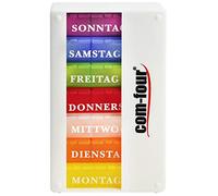 com-four® Drug Dose Dispenser 7 Days, Medication Box, Pill Box, Tablet Box