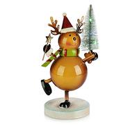 com-four® LED Christmas decoration made of metal - sheet metal figures with a Christmas motif - illuminated decoration figures for the Advent season - winter decoration