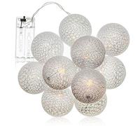 com-four® LED String Light Ball - Illumination with 10 LEDs in Scandinavian Decor - Deco for Christmas, Birthday, Wedding or Party
