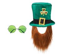 com-four® Leprechaun, Kobold Costumes - St. Patrick's Day - Outfits and Accessories for the green, Irish Festival - for Mardi Gras, Shrovetide, Carnival, Parade, Motto, Irish Pub (02 pieces - Set06)