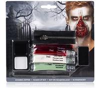 COM-FOUR® make-up set zombie zipper, set for a cool zipper tattoo, horror