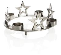 COM-FOUR® metal tealight holder with star motif - decorative candlestick for winter time - Christmas tealight holder - Christmas decoration