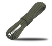 COM-FOUR® Paracord cord Ø 4 mm, 25 m - rope with 7 core strands for boats, camping, outdoor - nylon rope with 250 kg load capacity - tent rope, guy rope, all-purpose rope