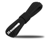 COM-FOUR® Paracord cord Ø 4 mm, 25 m - rope with 7 core strands for boats, camping, outdoor - nylon rope with 250 kg load capacity - tent rope, guy rope, all-purpose rope