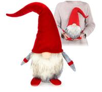 com-four® Premium Christmas gnome in XXL - handmade Christmas decoration - wintry figure as a decorative stand - cute goblin as room decoration - dwarf with pointed hat