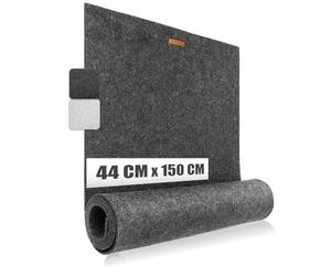 COM-FOUR® Premium felt table tape - 44 x 150 cm - decoration for the festive table - table runner as table decoration - long, narrow tablecloth (anthracite)