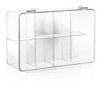 com-four® Premium tea box with 8 compartments and hinged lid - storage box for tea portion bags, coffee pods, baking ingredients - jewelry organizer (1 piece - Premium)