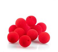com-four® Red foam clown noses - Ø 5 cm - funny sponge noses for costumes, Mardi Gras, Carnival & theme parties