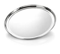 COM-FOUR® serving tray made of stainless steel, round tray for serving
