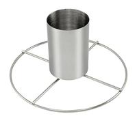 COM-FOUR® Stainless Steel Chicken Roaster - Chicken Griller with Aroma Container - Grill Roaster for Cooking Whole Chickens in the Oven or on the Grill (01 piece - with Aroma Container)