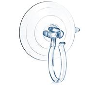 com-four® Wreath Hanger XL - Autumn Decoration Hanger for Glass, Windows and Front Doors - Large Suction Cup Hook for Halloween Decoration Figures - 5 kg Holding Power (1 Hook - XL - Transparent)