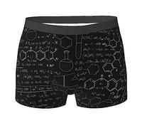 COMAAM Abstract Science Chemistry Men'S Boxer Shorts (Multi-Faceted) Men'S Elastic Boxer Shorts Leggings Underpants, Black, S