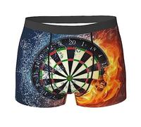 COMAAM Dart Board Men'S Boxer Shorts (Multi-Faceted) Men'S Elastic Boxer Shorts Leggings Underpants, Black, S