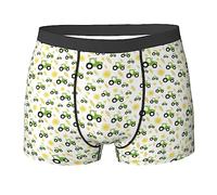 COMAAM Tractor Farming Men'S Boxer Shorts (Multi-Faceted) Men'S Elastic Boxer Shorts Leggings Underpants, Black, XXL