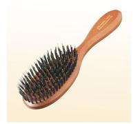 Comair Hair Brush Wood with Boar Bristles 11-row Paddle Brush Cushion Brush