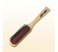 Comair wooden brush with natural bristles, 6-row paddle brush cushion brush