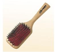 Comair wooden brush with natural bristles, 9-row paddle brush cushion brush