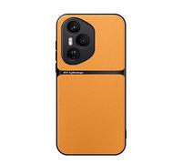 COMAKU Case for Honor 400 Pro, Premium Leather TPU Silicone Hybrid Texture is Non-Slip and Shockproof Phone Case Cover - Yellow
