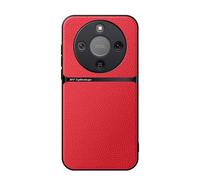 COMAKU Case for Honor Magic 8 Lite/Honor X9d 5G, Premium Leather TPU Silicone Hybrid Texture is Non-Slip and Shockproof Phone Case Cover - Red