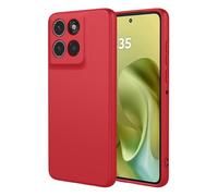 COMAKU Case for Motorola Moto G86 5G, with Camera Soft TPU Silicone Protection Cover with Shockproof Bumper - Red