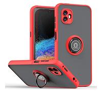 COMAKU Compatible with Samsung Galaxy Xcover 6 Pro Case, with Ring Holder Stand, [Work with Magnetic Car Mount] PC + TPU Shockproof Anti-Scratch Protective Case - Red