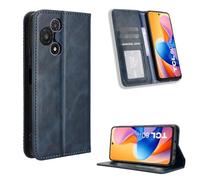 COMAKU Compatible with TCL 60 R 5G Case Leather - Flip Cover Protection magnetic Phone Case wallet with Card Holder - Blue